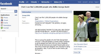 جورج بوش ينضم إلى موقع فايسبوك