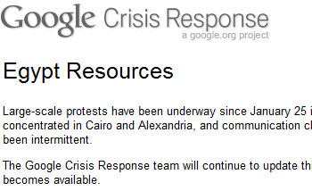 مركز طوارئ جوجل يساعد المصريين