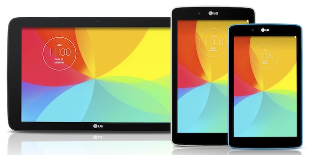 ثلاثة أجهزة لوحية من سلسلة LG G Pad