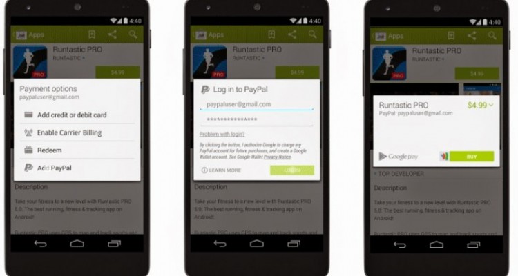 متجر Google Play يتيح شراء التطبيقات عبر PayPal