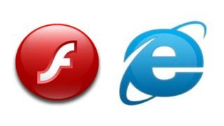 فلاش وانترنت إكسبلورر