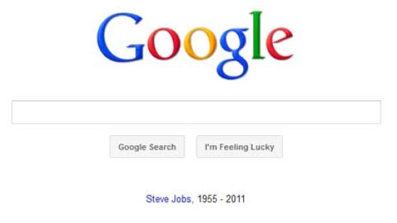 جوجل تعزي بوفاة ستيف جوبز