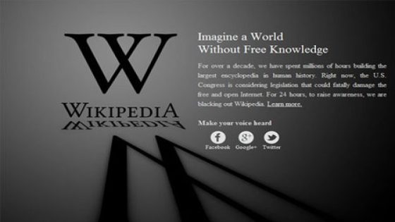ويكيبيديا تحتج على قانون أميركي يقيد الحرية على الانترنت