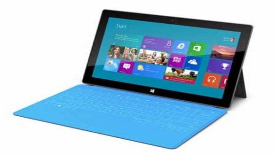 الجهاز اللوحي Surface بنظام Windows 8 Pro وبمعالج أنتل