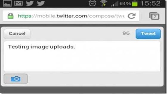تويتر يتيح رفع الصور من نسخة الهواتف الخاصة بالموقع