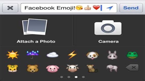 تحديث جديد لتطبيق الفيس بوك يدعم ميزه الرموز التعبيرية Emoji
