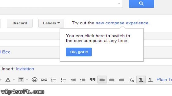 طريقة تفعيل و الغاء الشكل الجديد لارسال رسالة جديدة في Gmail