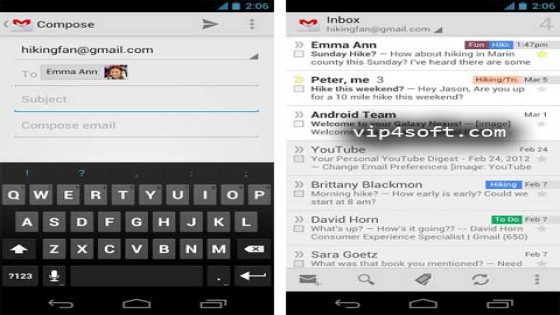 تحديث جديد لتطبيق Gmail للأندرويد