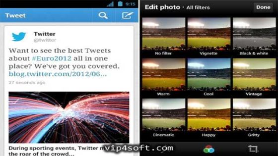 تطبيق تويتر على iOS و أندرويد يضيف فلاتر الصور