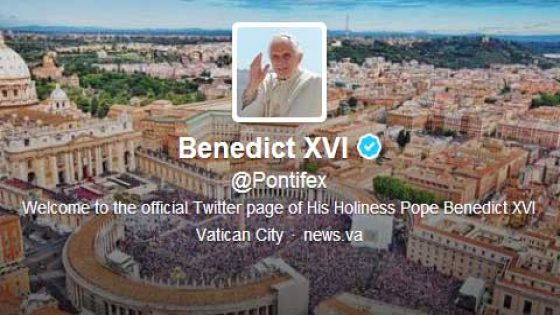 حساب بابا الفاتيكان بندكتس السادس عشر على تويتر
