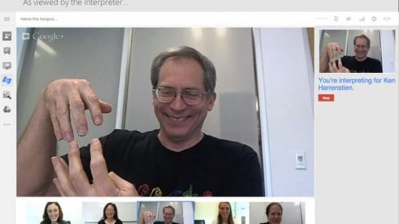 جوجل تدعم لغة الإشارة في خدمة محادثات الفيديو “Hangouts”