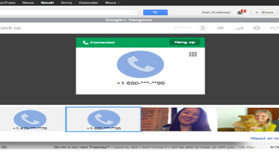 جوجل تعلن عن أمكانية إجراء مكالمات من خلال Hangouts في Gmail وعبر الويب