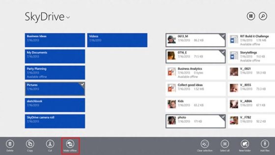 مايكروسوفت تعلن توفير SkyDrive أوف لاين لمستخدمي ويندوز 8.1