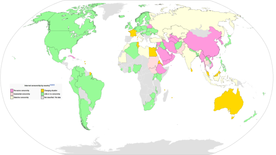 بالخريطة: الدول التي تراقب الأنترنت