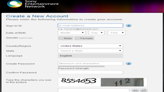 خلل في موقع سوني يتيح لك التسجيل بأي بريد الكتروني !!