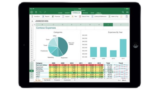 مايكروسوفت تطلق حزمة تطبيقات أوفيس للايباد