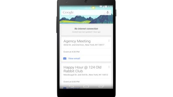 Google Now ستعمل حتى دون اتصال بالأنترنت