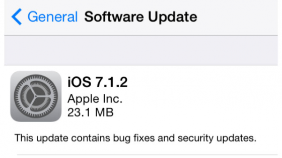 Apple تطلق iOS 7.1.2 لإصلاح المشكلات التي يعاني منها النظام