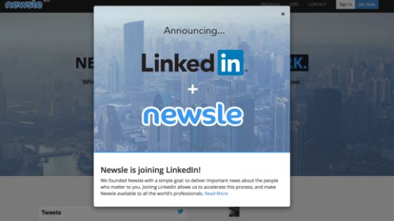 LinkedIn تستحوذ على خدمة التنبيهات Newsle