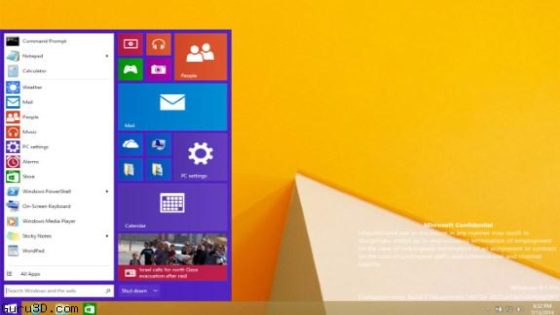 هل هذه قائمة ابدأ الجديدة لنظام Windows 9 أو لنظام Windows 8.1 ؟