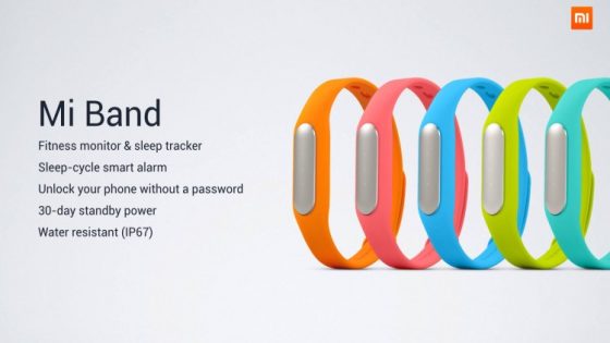 Xiaomi تكشف عن السوار الذكي Mi Band بسعر 12 دولار فقط !!