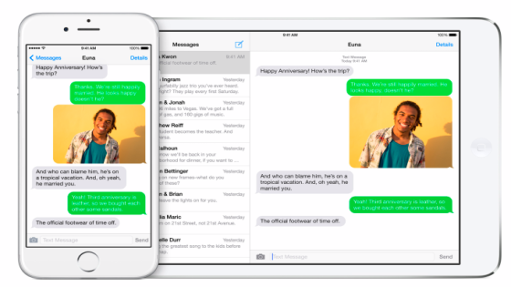 تأجيل ميزة تمرير الرسائل القصيرة في iOS 8 حتى تشرين الأول/أكتوبر