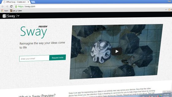 مايكروسوفت تطلق خدمة Sway لتصميم صفحات الويب والعروض التقدمية
