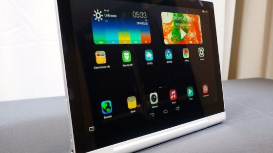 الكشف عن الحاسب اللوحي Yoga Tablet 2 pro مزود بعارض ضوئي